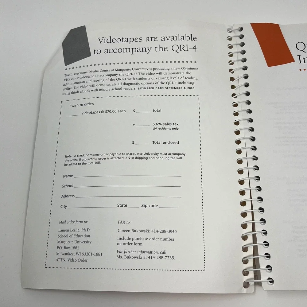 Qualitative Reading Inventory 4 QRI 4 Fourth‎ Edition With CD ROM Pearson